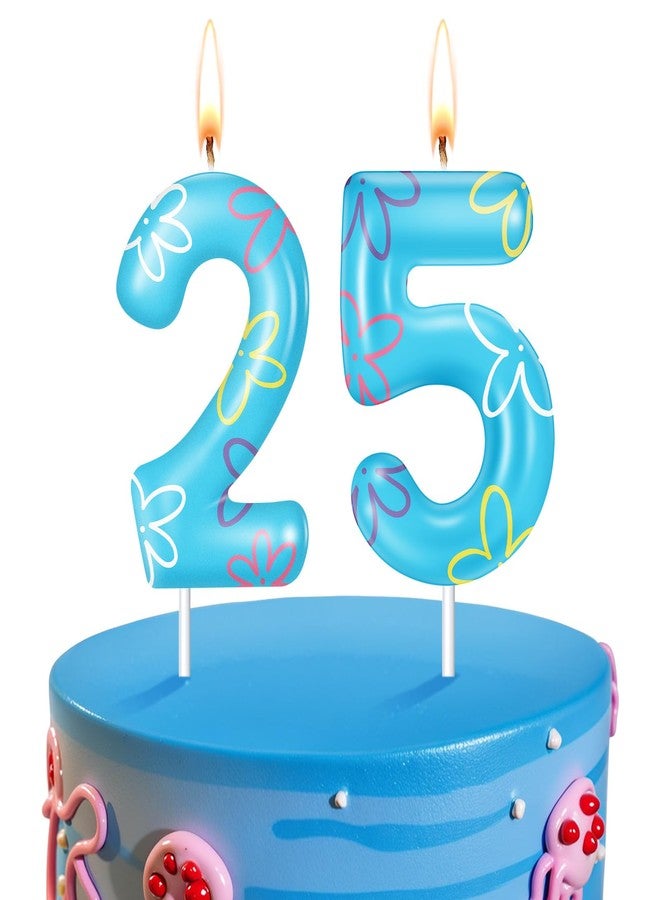 Conelist Sponge Birthday Number Candle for Cake Cute Flower Cloud Decorations Cupcake Toppers Cartoon Numeral Birthday Cake Topper for Sponge Fans Party Decoration Supplies(Number 25) - Image 1